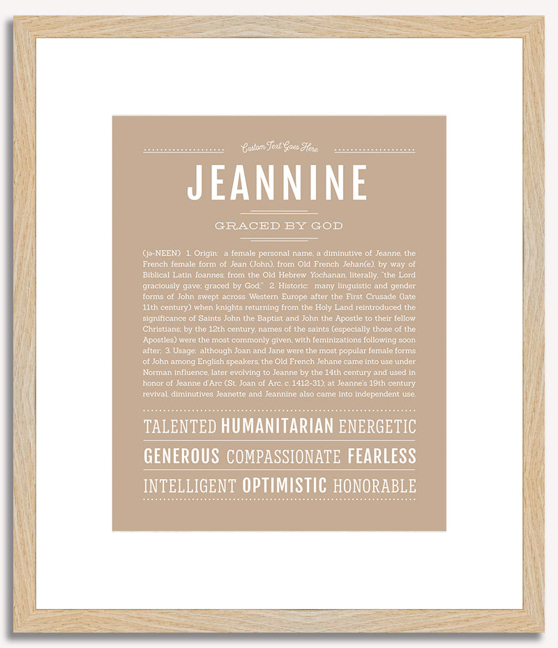 Jeannine | Name Art Print