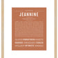 Jeannine | Name Art Print