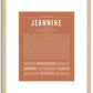 Jeannine | Name Art Print