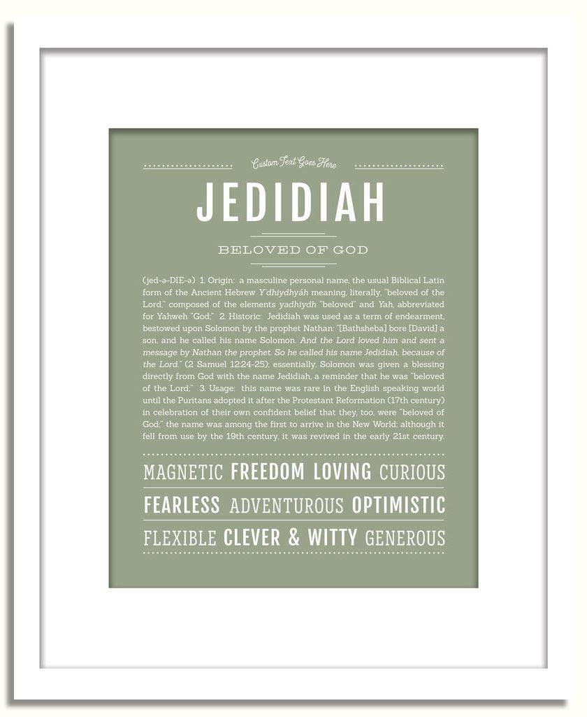 Jedidiah | Name Art Print - Personalized Custom Gifts – Name Stories