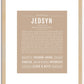 Jedsyn | Name Art Print