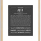 Jeff | Name Art Print