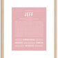 Jeff | Name Art Print