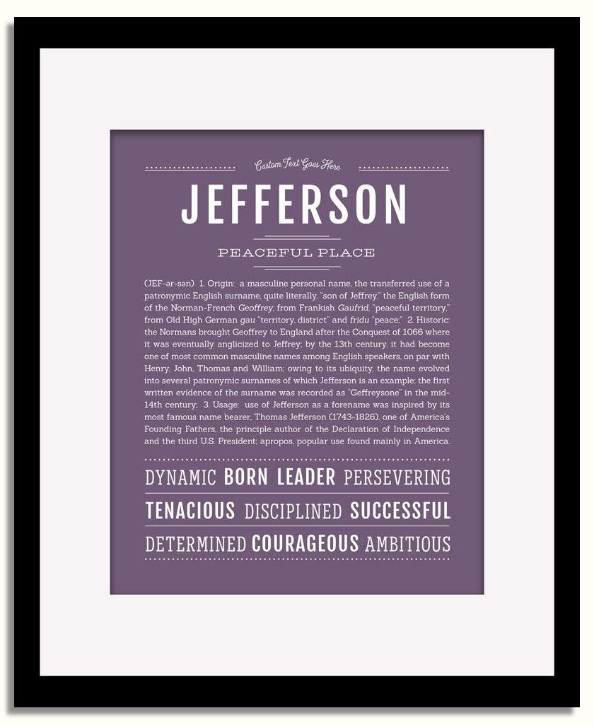 Frame Options | Deep Purple | Black Frame, Matted