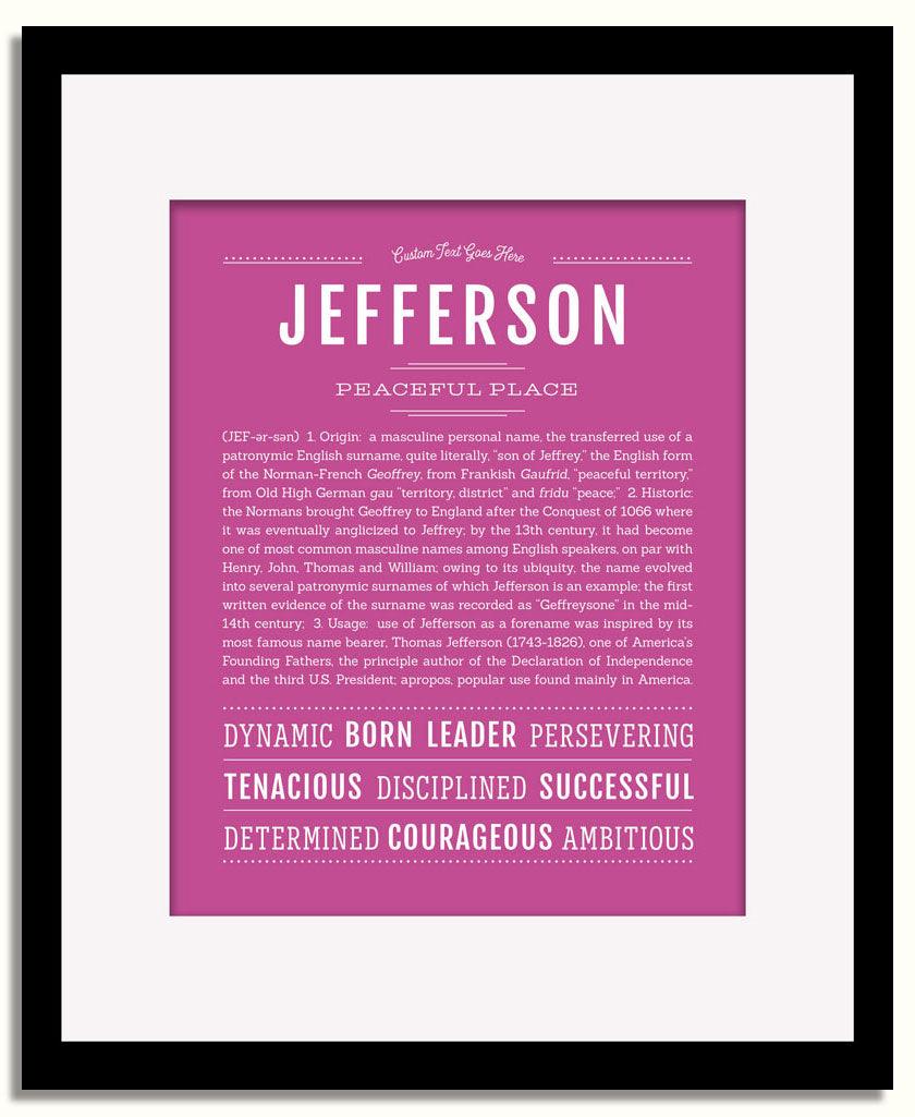 Frame Options | Dark Pink | Black Frame, Matted