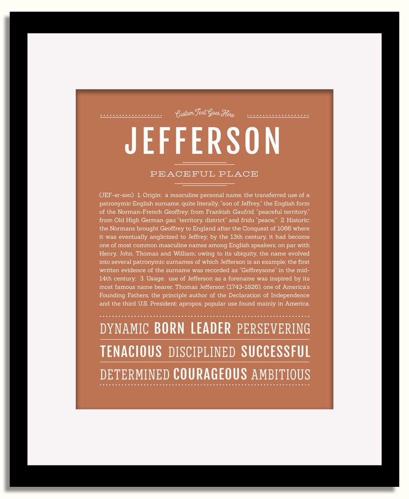 Frame Options | Terra Cotta | Black Frame, Matted