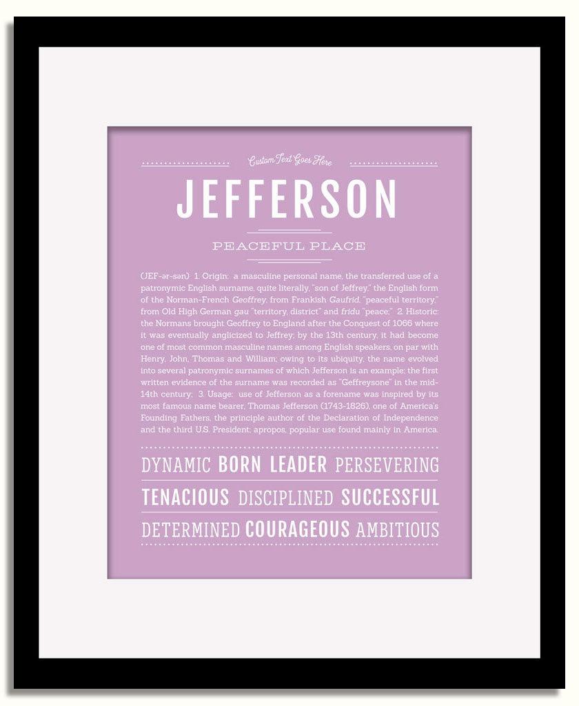 Frame Options | Lilac | Black Frame, Matted