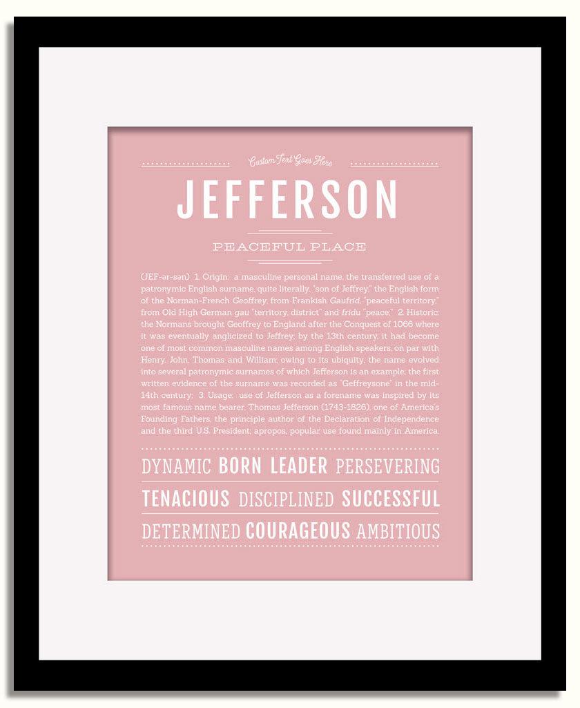 Frame Options | Dusty Rose | Black Frame, Matted