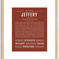 Jeffery | Name Art Print