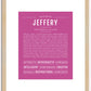 Jeffery | Name Art Print