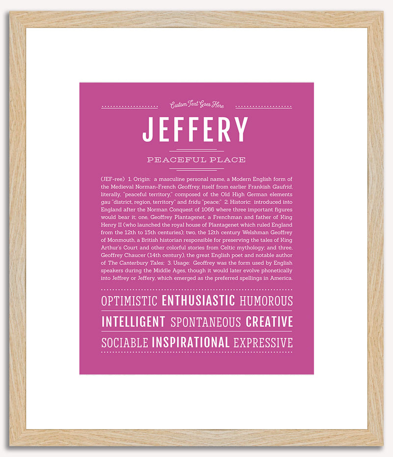 Jeffery | Name Art Print