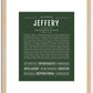 Jeffery | Name Art Print