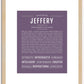 Jeffery | Name Art Print