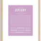 Jeffery | Name Art Print