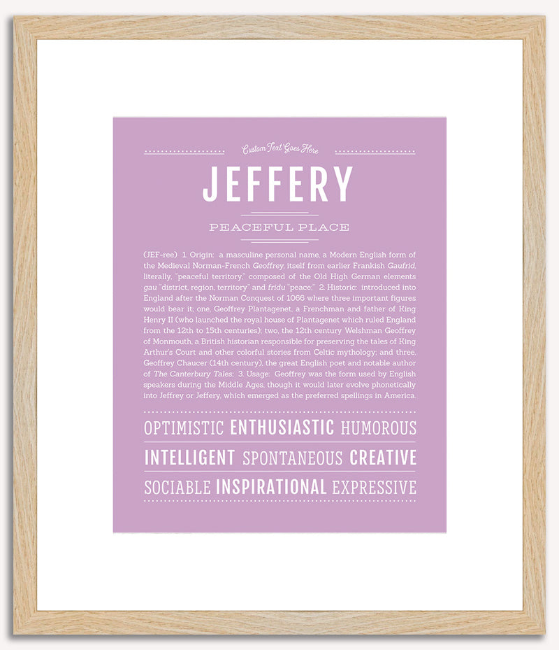 Jeffery | Name Art Print