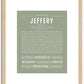 Jeffery | Name Art Print