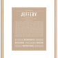 Jeffery | Name Art Print