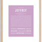 Jeffrey | Name Art Print