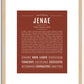 Jenae | Name Art Print