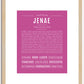 Jenae | Name Art Print