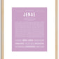 Jenae | Name Art Print