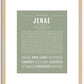 Jenae | Name Art Print