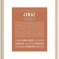 Jenae | Name Art Print