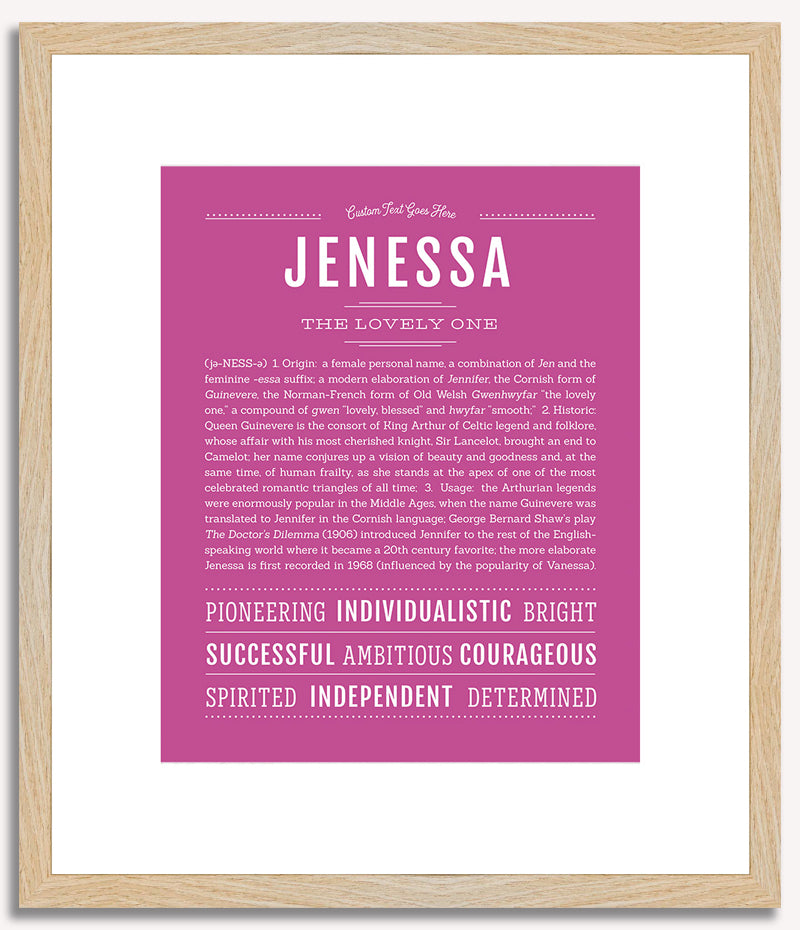 Jenessa | Name Art Print