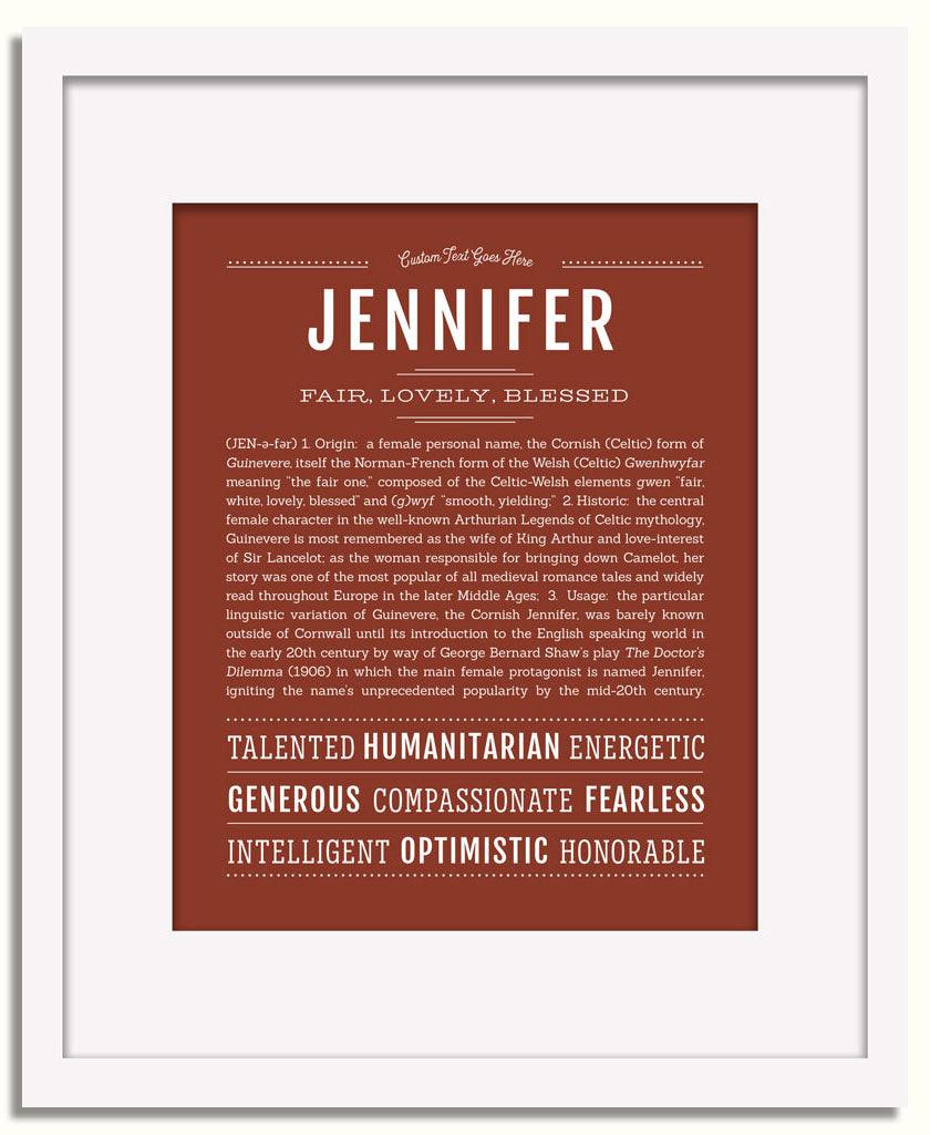 Nome Rpit Jennifer Name Art Print Personalized Art Print Classic Names