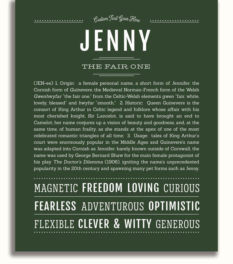 Jenny Name Quotes Personalised Family Name Linen Banner Sunday's