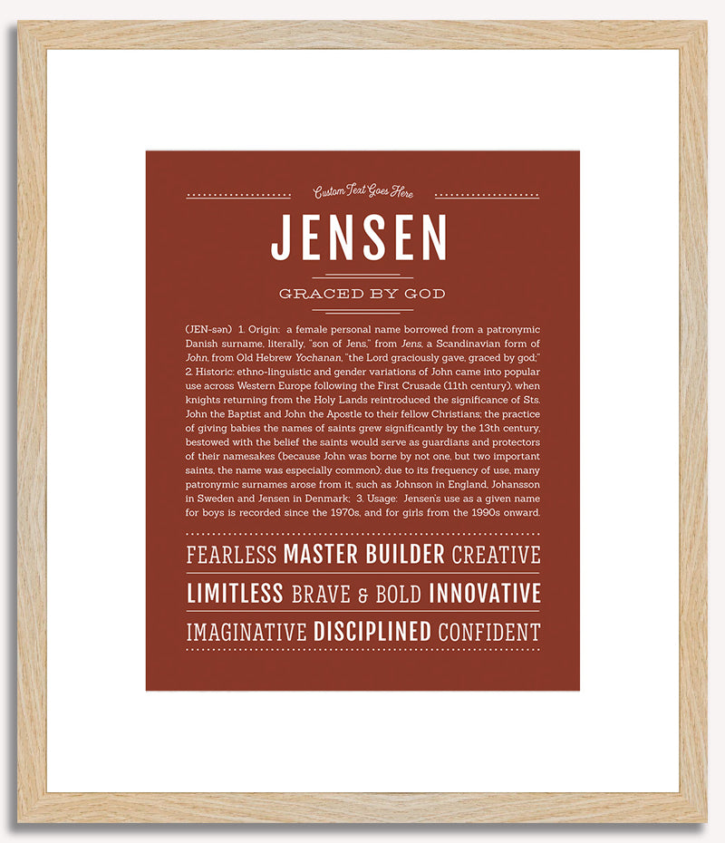 Jensen (female) | Name Art Print