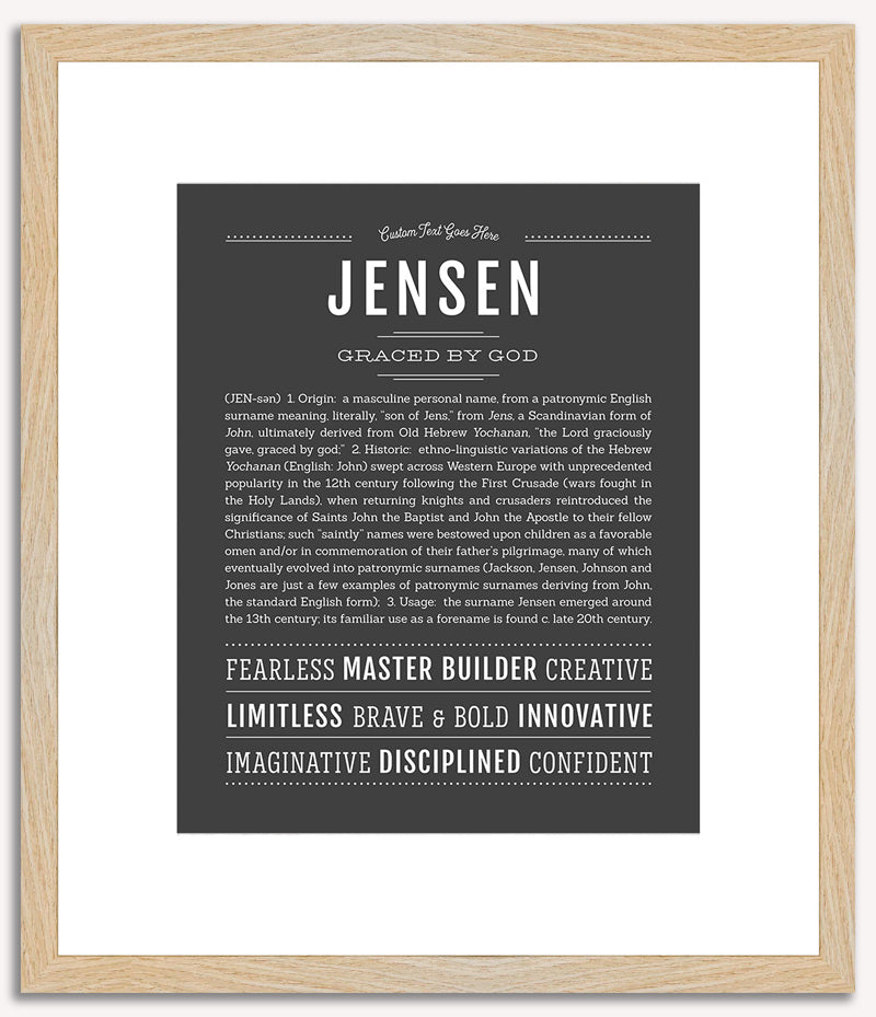 Jensen (female) | Name Art Print