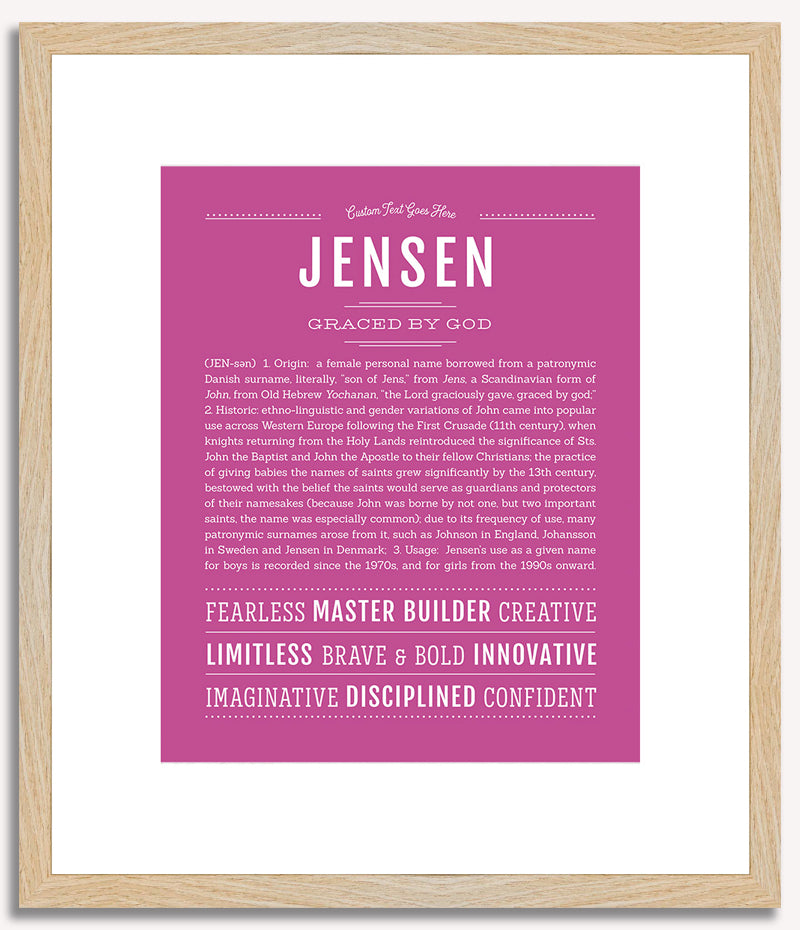 Jensen (female) | Name Art Print