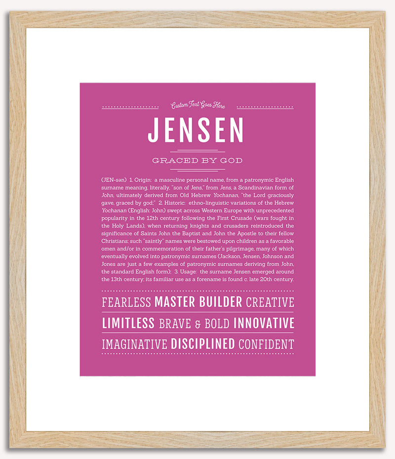 Jensen (male) | Name Art Print