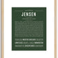 Jensen (female) | Name Art Print