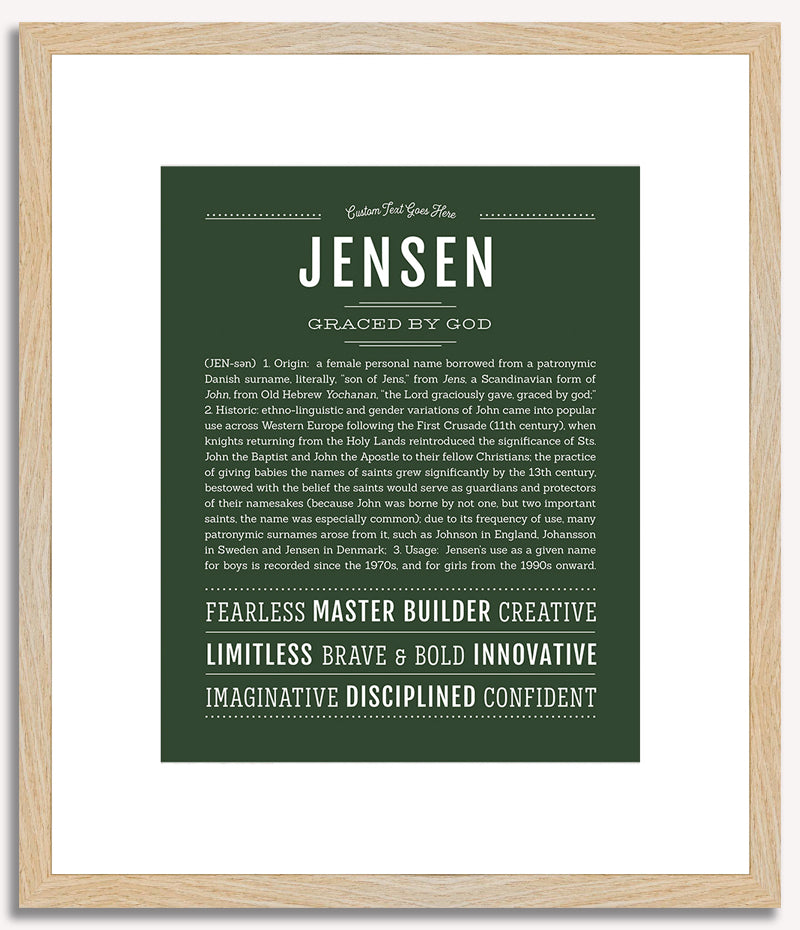 Jensen (female) | Name Art Print