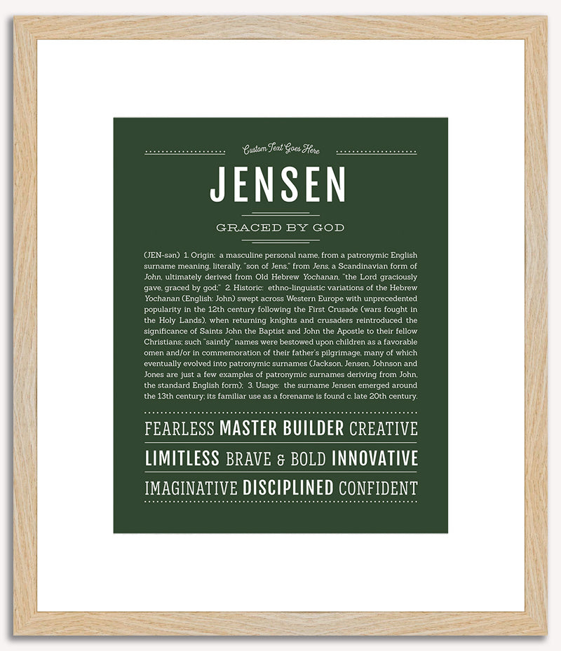 Jensen (male) | Name Art Print