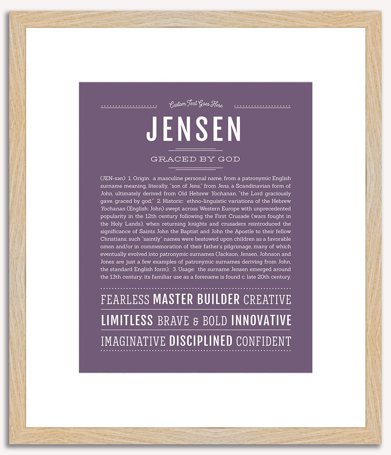 Jensen (male) | Name Art Print