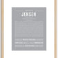 Jensen (female) | Name Art Print