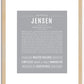 Jensen (male) | Name Art Print