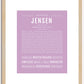 Jensen (female) | Name Art Print