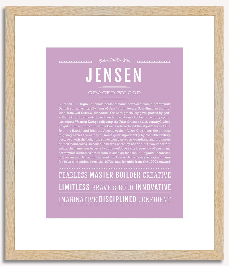 Jensen (female) | Name Art Print