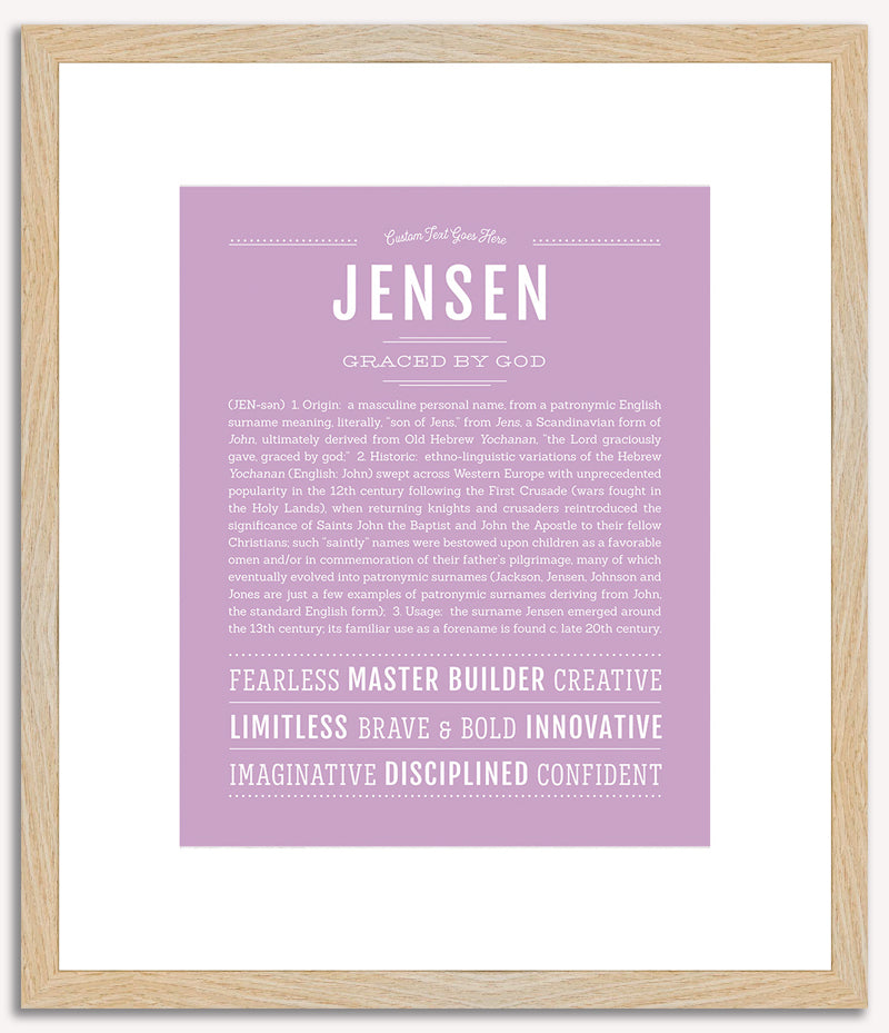 Jensen (male) | Name Art Print