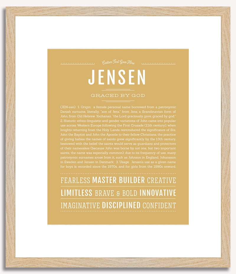 Jensen (female) | Name Art Print