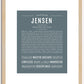 Jensen (female) | Name Art Print