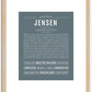 Jensen (male) | Name Art Print