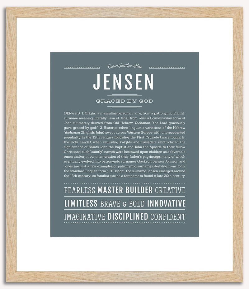 Jensen (male) | Name Art Print