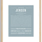 Jensen (female) | Name Art Print