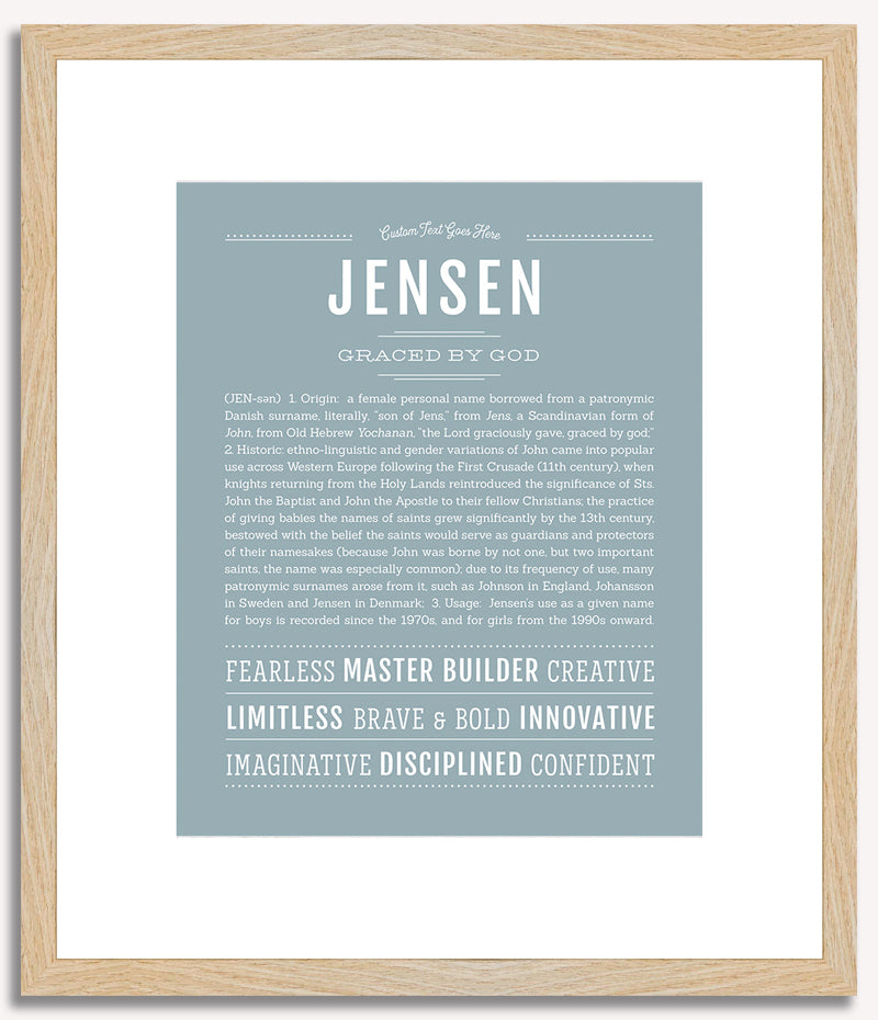 Jensen (female) | Name Art Print