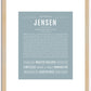 Jensen (male) | Name Art Print